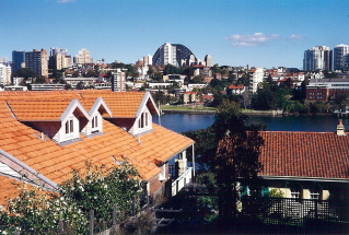 Harbour Bridge with rooftops
